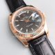 Swiss Replica Rolex Day-Date Leather Watch Rose Gold Case Black Dial (3)_th.jpg